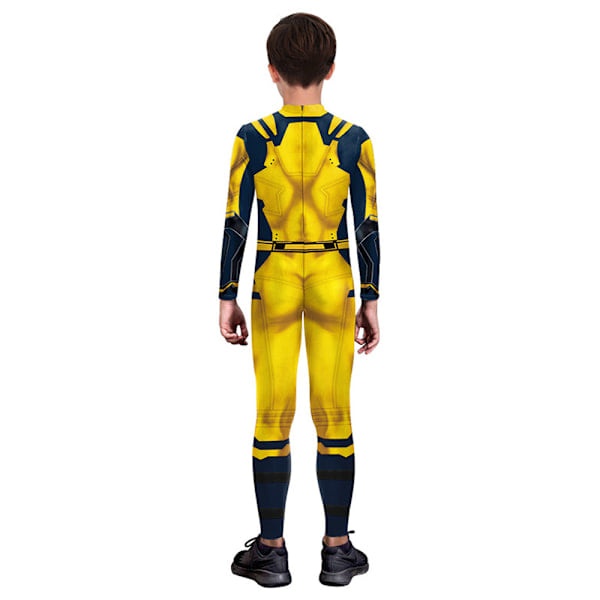 Wolverine-asu miehille, supersankari-jumpsuit pojille, Halloween-cosplay-body Yellow L