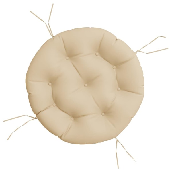 vidaXL Rund pude beige Ø 60 x 11 cm oxfordstof.Pa Beige 1350