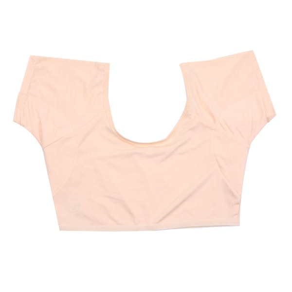 Underarm Sweat Vest Kortärmad Sweat Absorption Pullover Design Tvättbar Armhåla Sweat Vest för Kvinna Flickor Hudfärg L