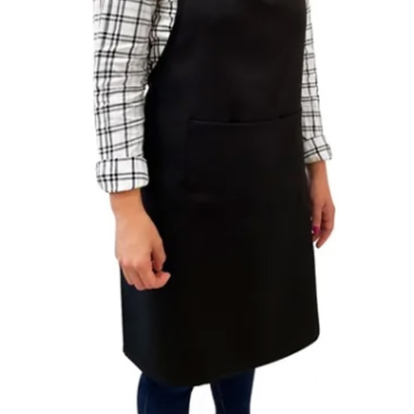 Unisex svart kaffebar Arbeidsforkle Praktisk Restaurant Servitør Arbeidsforkle til servicekjøkken