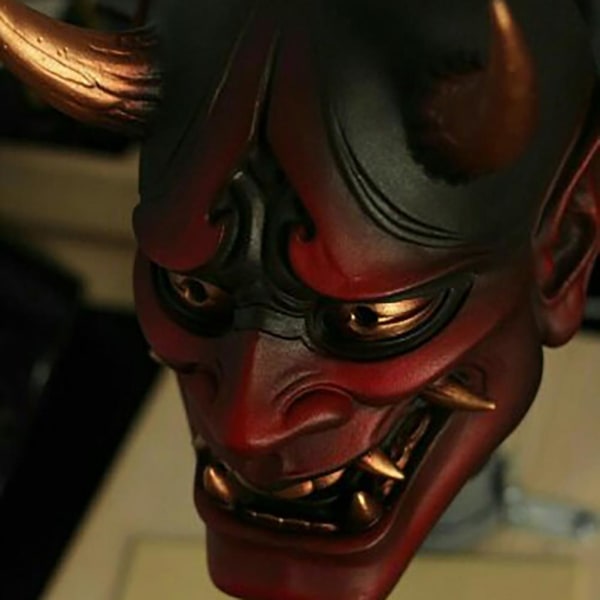 Japansk Cosplay Latex Face Cover Anime Horror Blødt Face Cover Halloween Ghost Demon Face Cover Scene Performance Rekvisitter