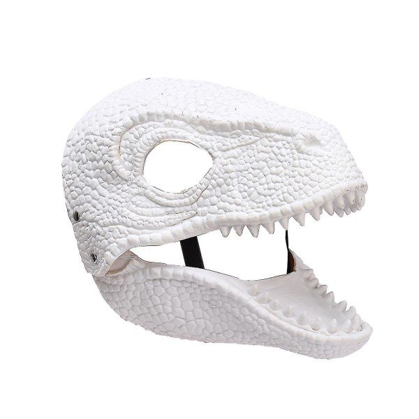 Jurassic World Velociraptor Blå Dinosaur Dino Flytbar Maske Camp Krita Latex Ny Hvid