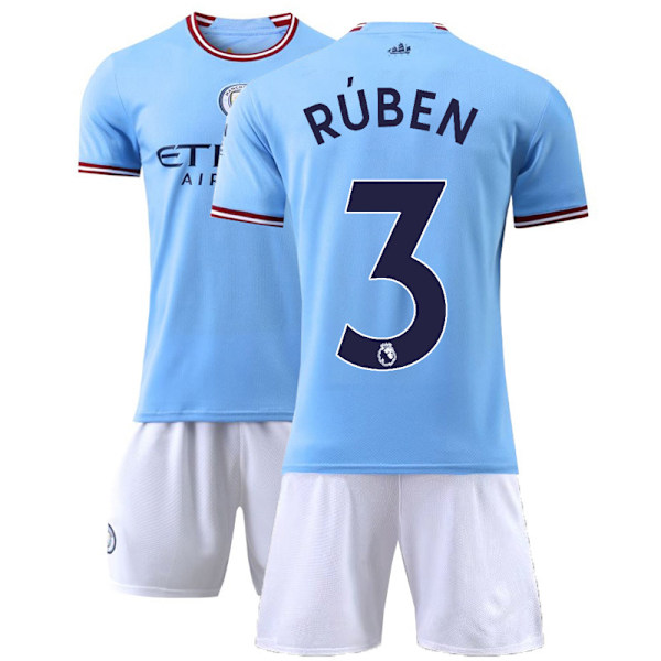 2223 Manchester City Hemma Matchtröja Set #3 RUBEN DIAS Jersey 18 3 RUBEN