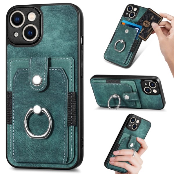 Skin Wallet Phone case För iPhone 12 Pro Max Grön