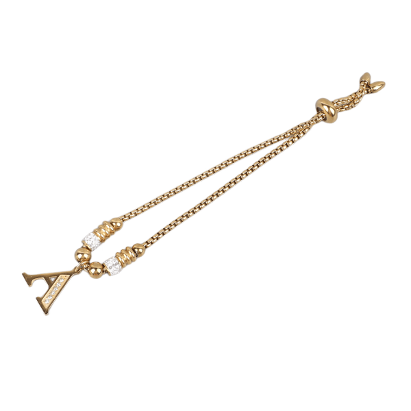 Et brev armbånd gull farge elegant fransk stil stål første armbånd for kvinner fest jubileum