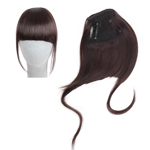 Sporløs hårforlengelse parykk Frynser Clip On False Bangs Jenter Fake Blunt Bangs Hair Piece 02#