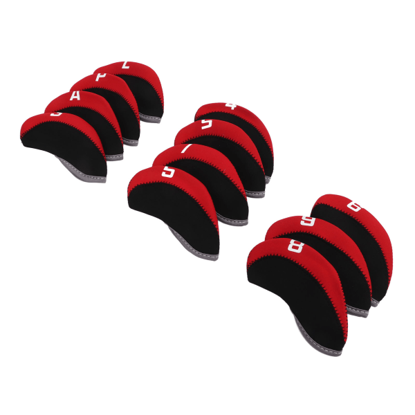 11 STK Golfkøllehodebeskyttersett Neoprennummerert Golfkøllehodebeskytter for Outdoor Red