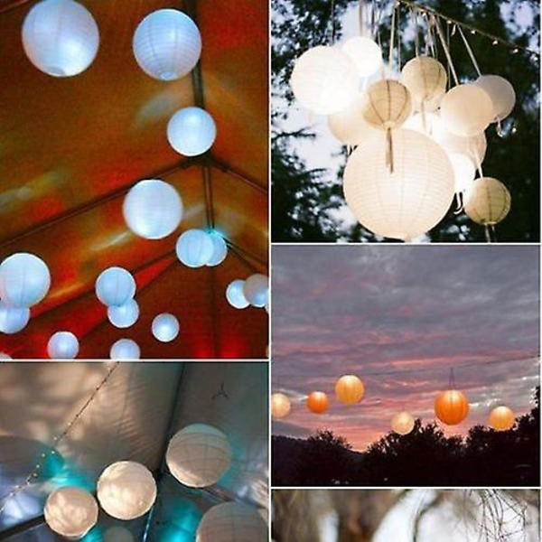 5 st vita papperslyktor Vita runda papperslyktor lampskärm (15cm)