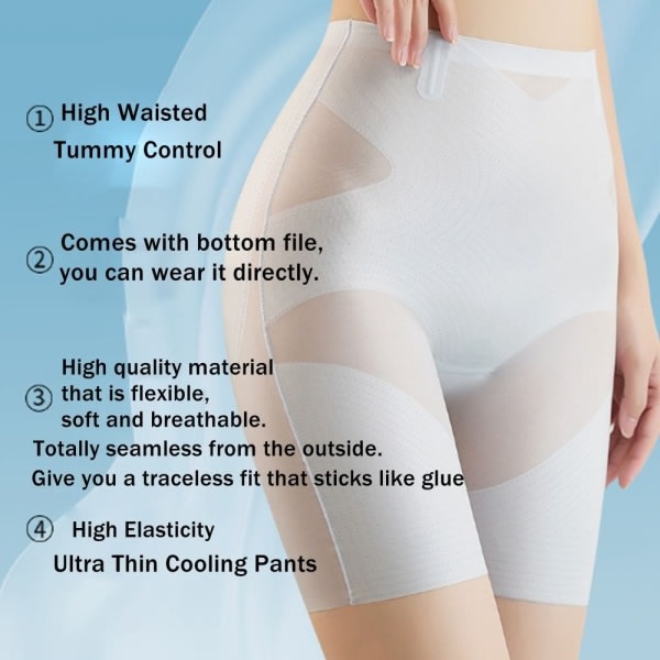 Ultra-thin cooling pants Tummy Control Shapewear BLACK XXL Black XXL