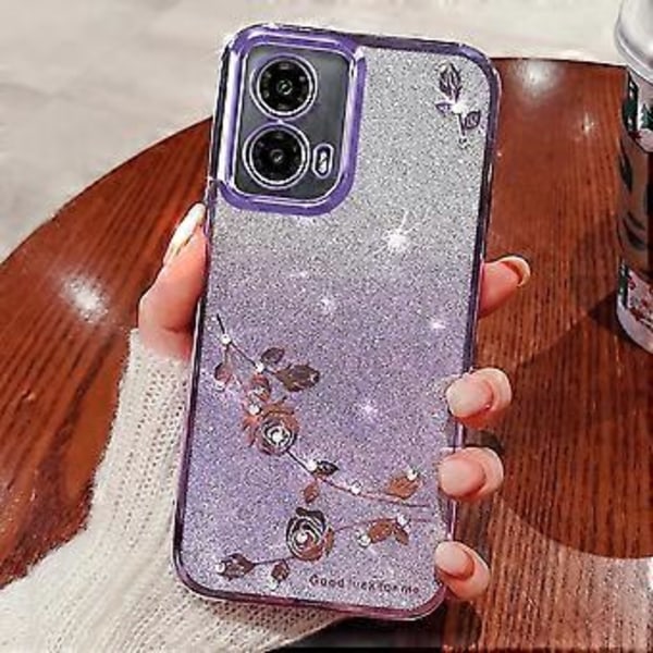 KADEM Skal för Motorola Moto G85 5G/S50 Neo 5G Fodral Blomma TPU Flexibelt Gradient Telefonskal