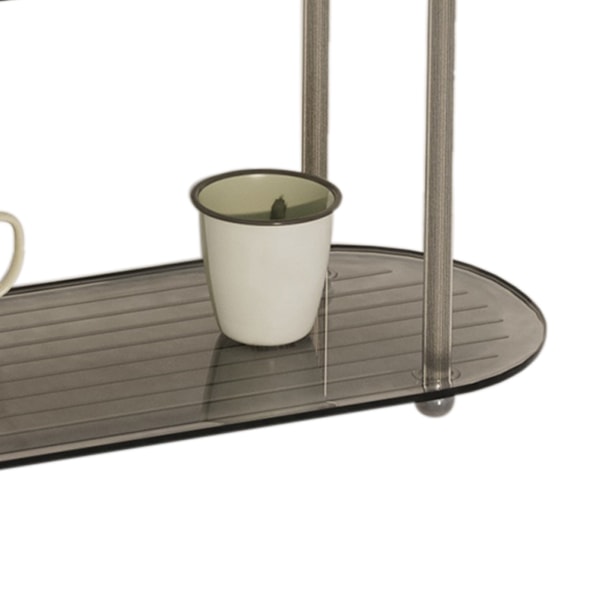 Dekorativ skjerm Bordhylle Enkel 3-lags avtakbar skrivebordsstativ for soverom Bad Grå