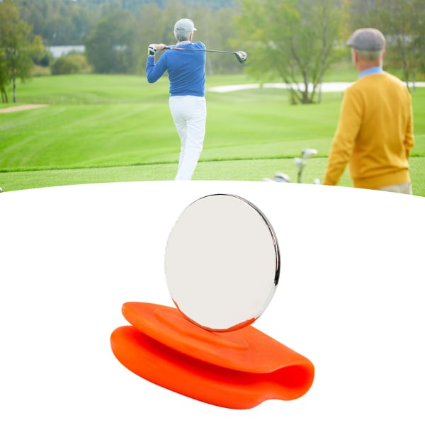 Magnetisk golfhattklemme Golfhettemarkør Silikon stabil fiksering Golftreningshjelpemidler Tilbehør for sport utendørs oransje