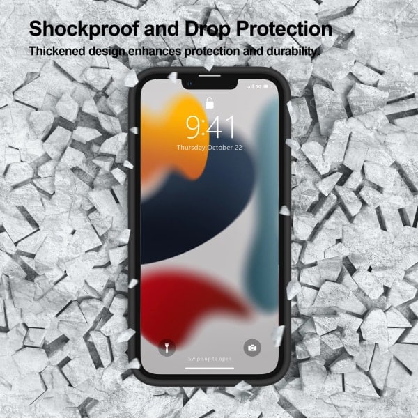 Paris Magnetiskt skal designat för iPhone 13 skal (svart)