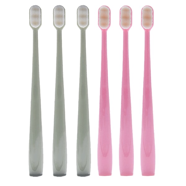 Extra mjuk tandborste för vuxna, (pack med 6) manuella tandborstar för att skydda känsligt tandkött style 5