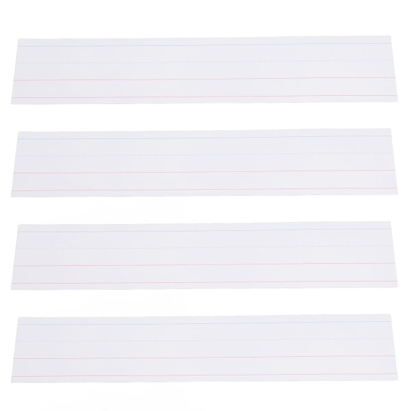 50 stk Tørrslette setningsstrimler Gjenbrukbare hvite forede skrivesetningsstrimler Slettbart klasseromslæringsverktøy 16 X 3 tommer