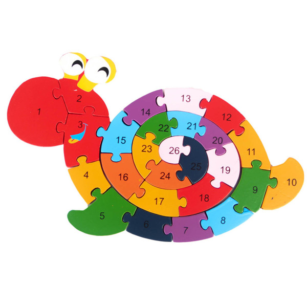 Træklodser Puslespil Sneglelegetøj Bogstav og tal Puslespil Førskolepædagogisk legetøj