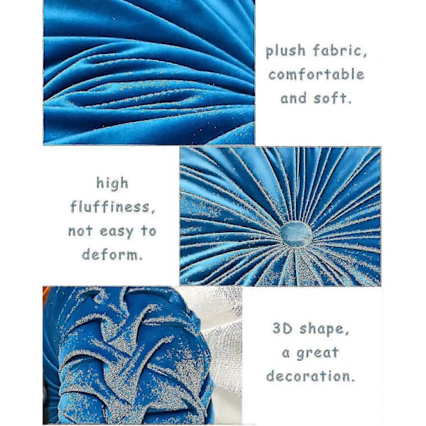 Pyntepute, Dekorativ 3D Gresskar Rund Velurpute for Sofa（PA）