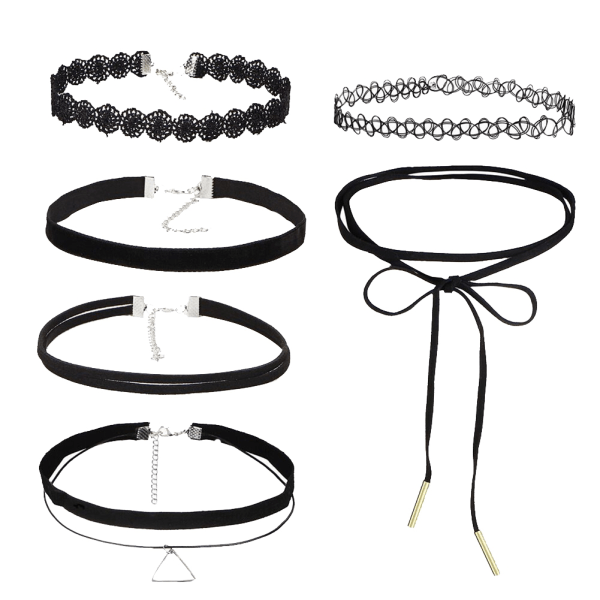 6st fashionabla kvinnor dam flicka kedja hänge choker halsband delikat smycken