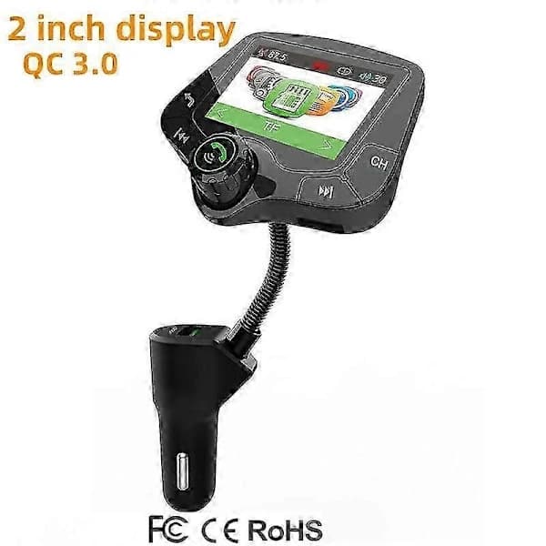 DAB/DAB+ Adapter med USB-opladning, Bluetooth og 2 digitale radiodisplays