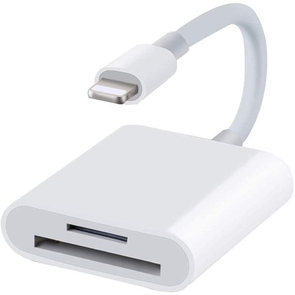 Lightning til SD Kortleser iPhone Hvit - SD Card Reader 1-pakning