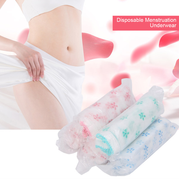 10 stk engangs non-woven kvinner menstruasjonsundertøy for reisehotell(M)