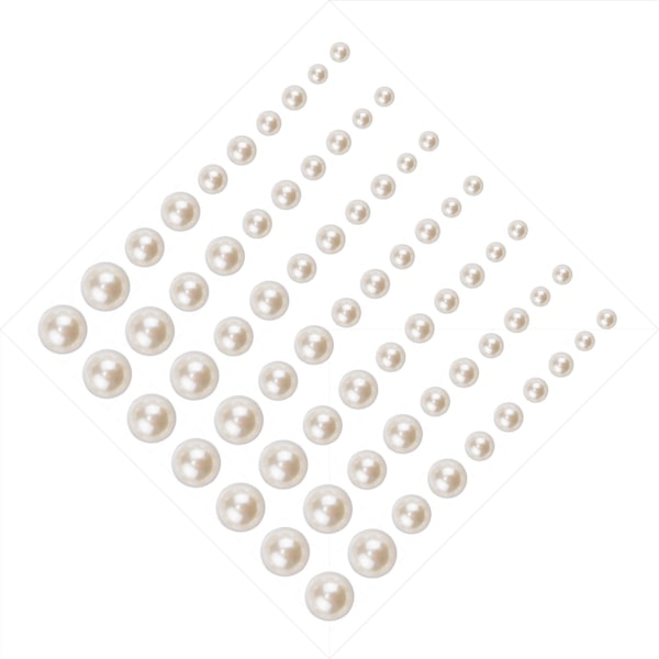 700 Stycken 4, 5, 6, 8, 10 MM Platt Baksida Halvpärlor med Självhäftande Baksida, Blandade Storlekar