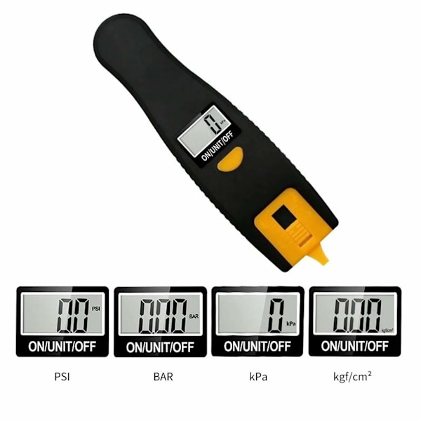 2 i 1 digitalt dekktrykkmåler, 100 PSI, med LCD-skjerm