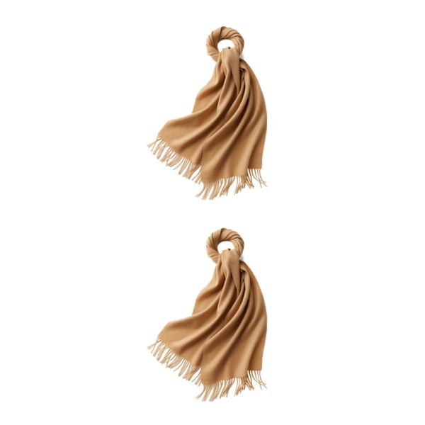 1/2/3 unisex-huivit fransuilla Lämmin ja mukava putkihuivi persikan vaaleanpunaisella peach pink 2Set