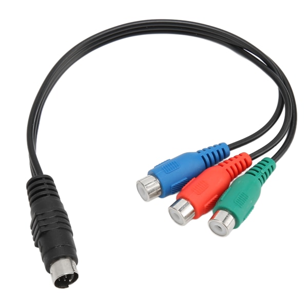 S Video 7 pins hann til 3RCA hunnkabel Høy nøyaktighet 7 pins til AV-kabel lydadapterkabel 0,9 fot