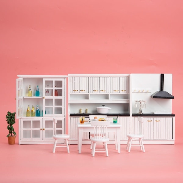 Miniatyyrihuonekalut Lelu Nuket Talot Tee-se-itse Koristelu Tarvikkeet Mini 1:12 Keittiö Keittiötaso Keittiösetti.pa
