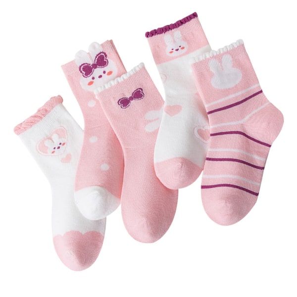 Baby Mid Calf Sock Andas kammad bomull Kanin Toddler Set för höst och vinter L (17-20 cm) Cirka 6-8 år gammal