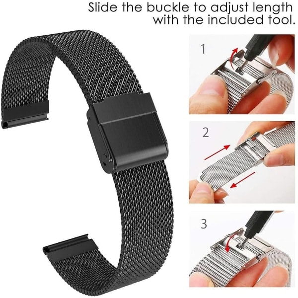 Paris_42mm Lynkobling Armbånd Rosaguld Rustfrit Stål Udskiftningsrem Urrem Kompatibel med Samsung Galaxy Watch