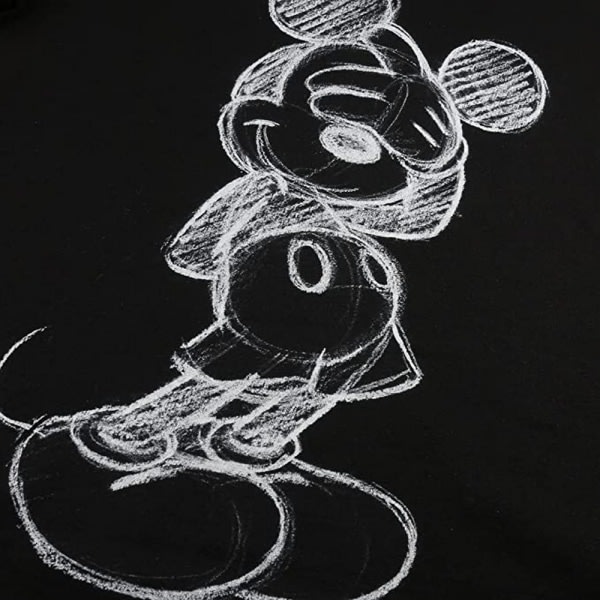 Disney Dam/Dam Blyg Musse Pigg T-shirt L Svart/Vit Sort/Hvid L