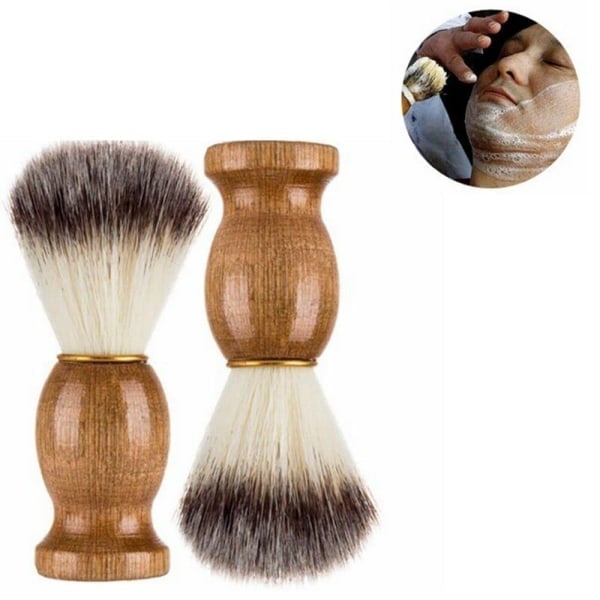 Barberkost af ægte gnaverhår, håndlavet barberkost af gnaverhår til mænd, alle hudtyper, træ, personligt og professionelt værktøj til barbersalon