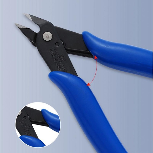 Universal Tangentang Diagonal Side Cutting Elektrisk Wire Kabel Klippere Klippe Multi-Tool Tang Elektroniske Saks Trimmer Håndverktøy Phthalo blue