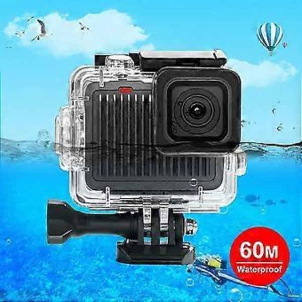 GoPro HERO 4K 2024 PULUZ vedenpitävä kotelo HERO 4K -kameralle perusasennusjärjestelmän ruuvilla ja kestävällä suojakotelolla