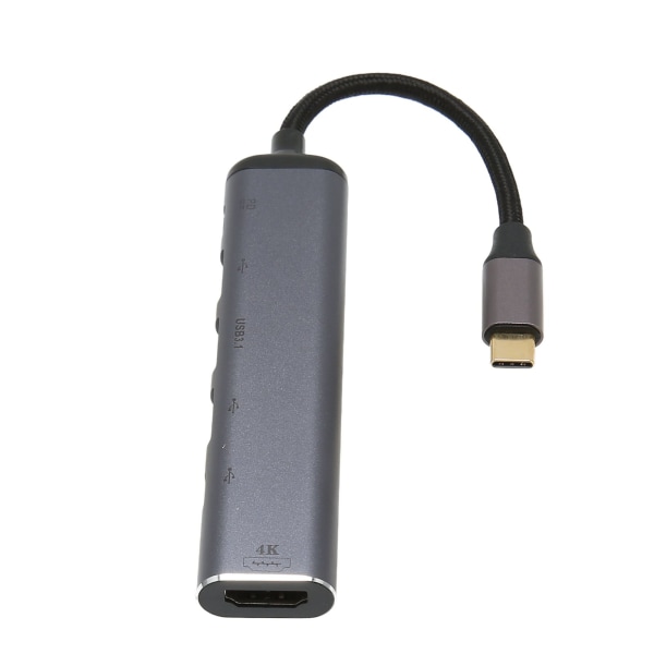 6 i 1 USB C Hub Typ C till HD Multimedia Interface USB3.1 USB2.0 Typ C2.0 PD 100W Multiport USB C Adapter för surfplatta