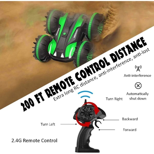 Leksaker för pojkar 6-10 år Amfibie RC-bil för barn 2,4 GHz R(PA)