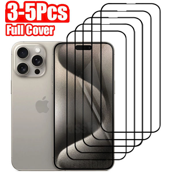 3-5 st full cover för iPhone 15 14 13 12 11 Pro Max skyddsglas för iPhone X XR XS Max härdat glasfilm för iPhone X XS For iPhone X XS For iPhone X XS 3 Pieces