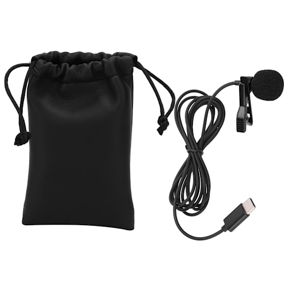 Lavalier Slagsmikrofon Clip-on Håndfri Kablet Mikrofon til Typec Interface Enhed