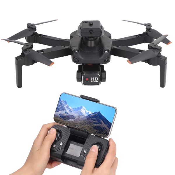 RC Drone med 4K HD dubbla kameror 5-sidigt hinder Undvikande Fällbar RC Quadcopter för barn över 14 2 batteri