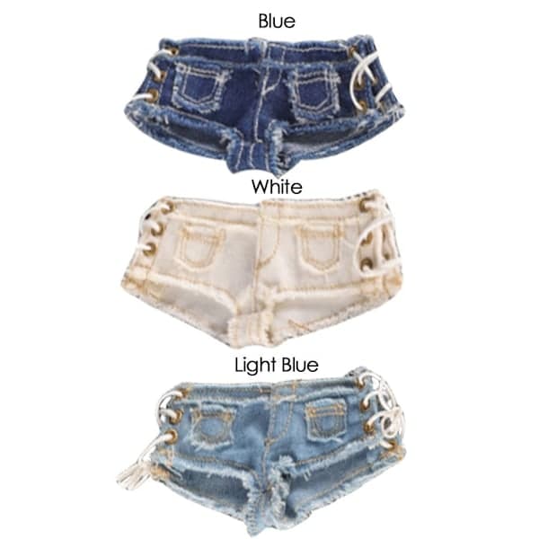 1/6 Soldater Dockkläder Jeans Shorts VIT Vit