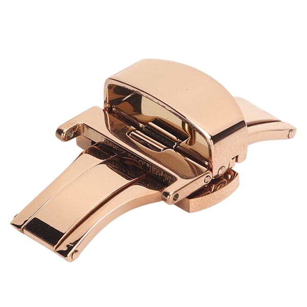 Fjärilslås i rostfritt stål, universellt utbytesspänne, roséguld, 18 mm / 0,71 tum