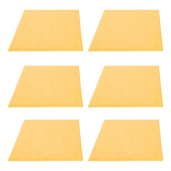 6 stk. Akustikpaneler Fortykket Reducerer Efterklang Lydisolerende Vattering Absorber (Orange)