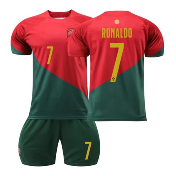 Portugal Hem fotbollströja No.7 Cairo Jersey 4 Piece Se 16（height 90-100cm, weight 14-17KG）