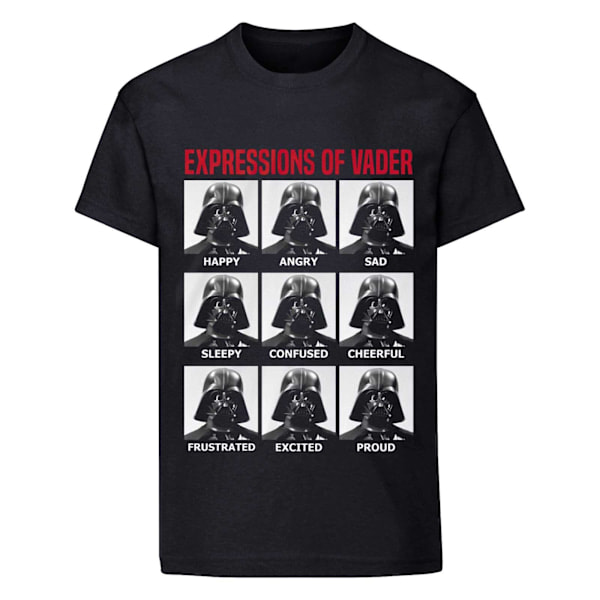 Tähtien sota Unisex Aikuisten Expressions Of Vader T-paita XL Musta XL