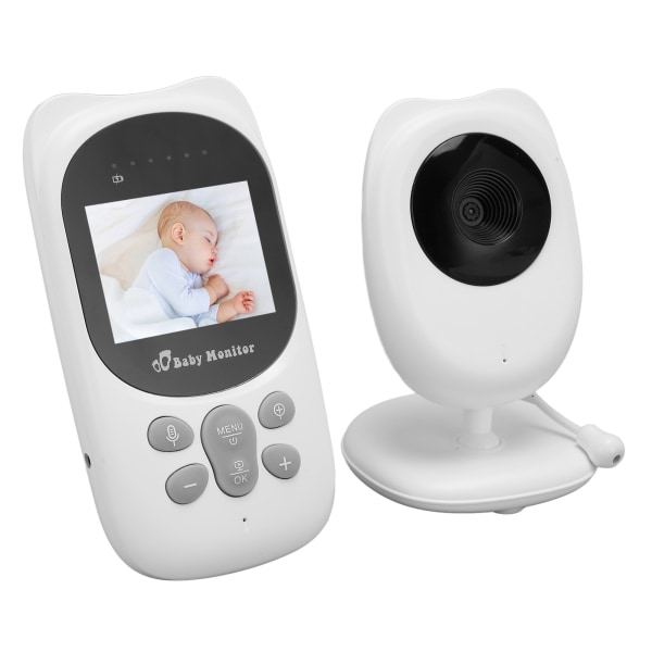 Video Babyalarm 2,4 tommer skærm 2 Way Talk 150m rækkevidde Farve Night Vision Babyalarm kamera med vuggeviser 100?240V AU stik