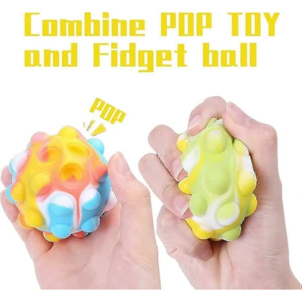 Push Bubble Pop It Stressbold, legetøj Squeeze Ball, silikone 3d Fidget Ball Pop It