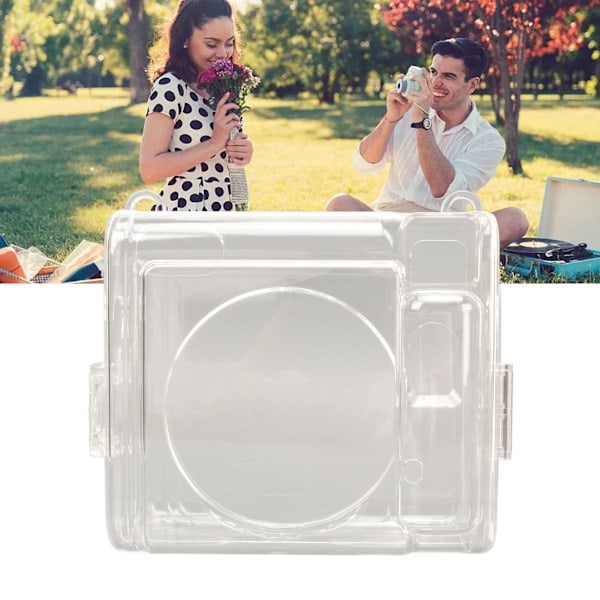 Instant Kameraväska Skyddande Hårt Skal Transparent med Justerbar Avtagbar Rem Instant Kameratillbehör för Instax SQUARE SQ40
