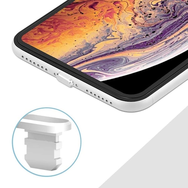 5 stk metal anti-støvpropper til iPhone 13 12 Pro Max, sort